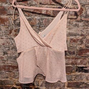 Sparkly pink express tank top